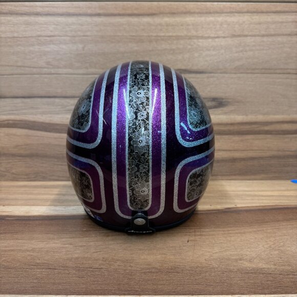 Custom paint open face metal flake helmet size L - Picture 3 of 8